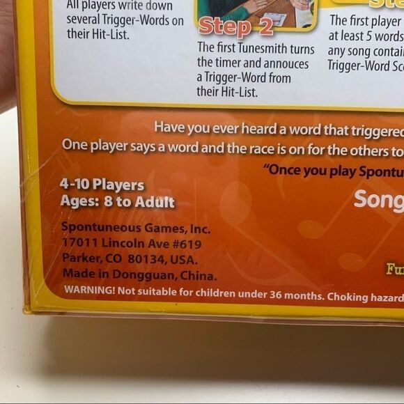 Brand New Spontuneous The Song Game Board Game - Picture 6 of 7